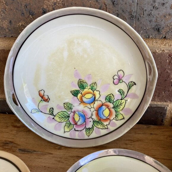 VTG Japan Childs LUSTERWARE TEA SET Random Pieces Lot Discoloration - Picture 6 of 16